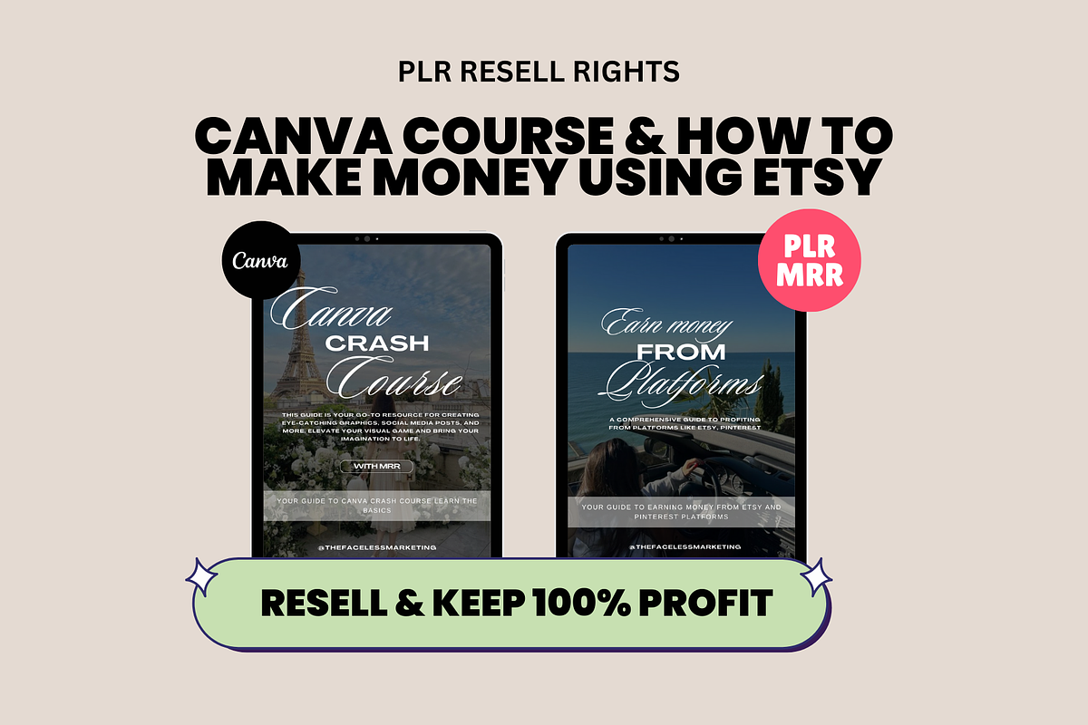 PLR Canva Training Course MRR, a Marketing Template by Design By Hira (Photo 1 of 9)