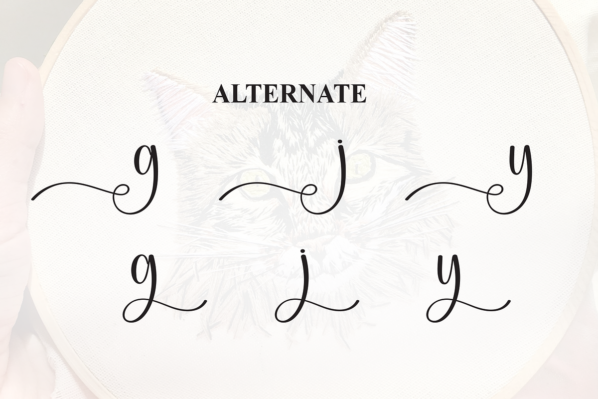 Elegant Embroidery | Script Font, a Handwritten Font by Scratchones (Photo 8 of 9)
