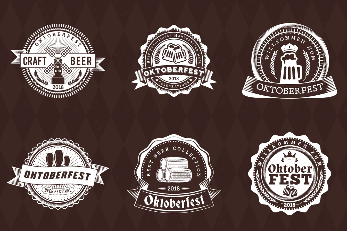 Set of Oktoberfest Badges, a Branding & Logo Template by AntartStock (Photo 1 of 3)