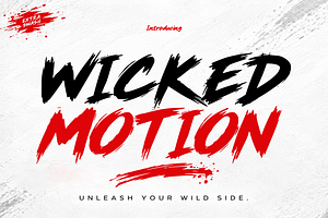 WICKED MOTION – Bold Brush Font