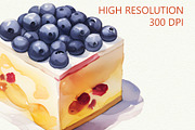Afternoon Tea Watercolor Clipart, a Food Illustration by Anna Design Studio (Thumbnail 6 of 8)