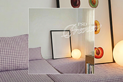 DIN A Frame Lilac Gingham Mockup, an Advertising Mockup by WasMockups (Thumbnail 6 of 6)