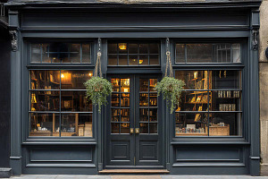 vintage wooden shop front facade, a Templates & Theme by VetalStock