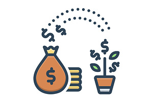 Income fund color icon, a Duotone Icon by Creative priyanka