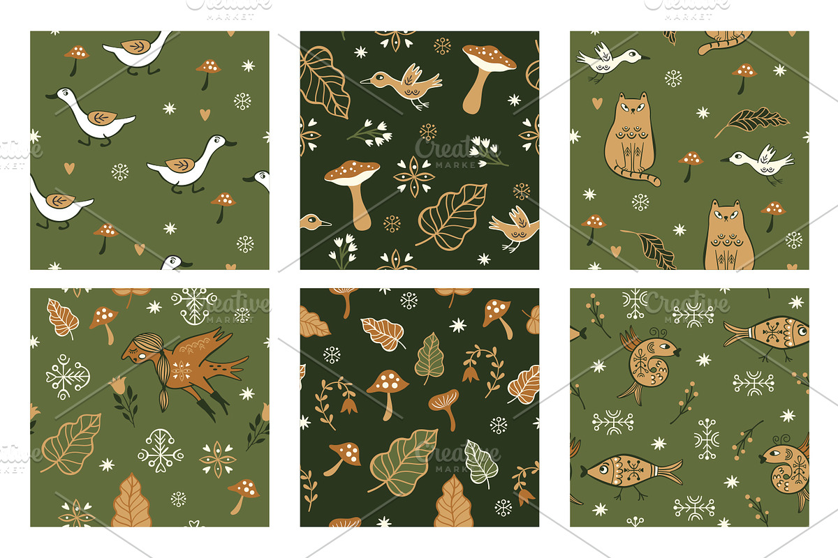 Modern Folk Collection, a Decorative Illustration by lenlis (Photo 6 of 16)