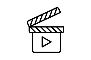 Clapper icon, an Outline Icon by Sumberpangan