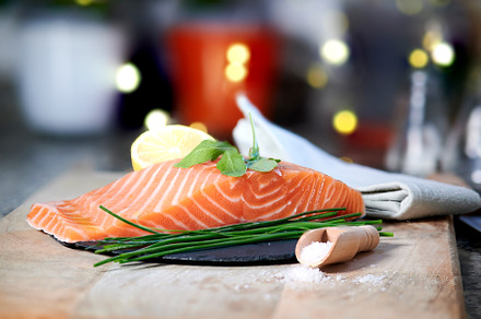 Fresh raw salmon fish fillet, a Food & Drink Photo by Miguel Guasch