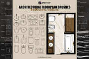 Procreate bathroom floorplan brushes, a Brush Add-On by PDknyStudio (Thumbnail 2 of 6)