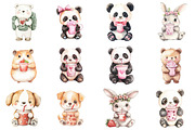 Cute Animals in Cup Sublimation, an Illustration by CitraGraphics (Thumbnail 4 of 4)