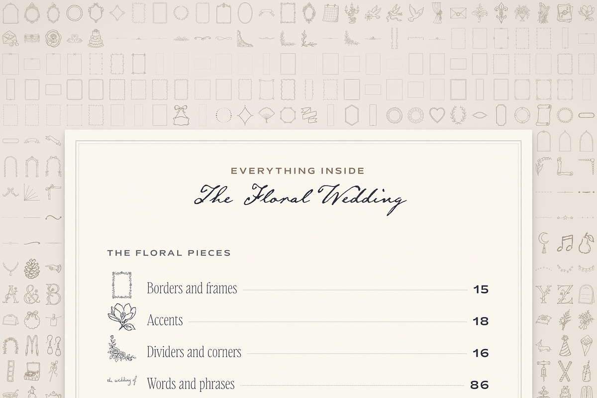Floral Wedding Invite & Sign Creator, an Object Graphic by The October Creative (Photo 10 of 22)
