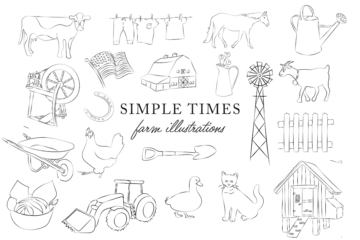 Simple Times Farm Illustrations, an Illustration by Ellie Haldors Design (Photo 2 of 7)