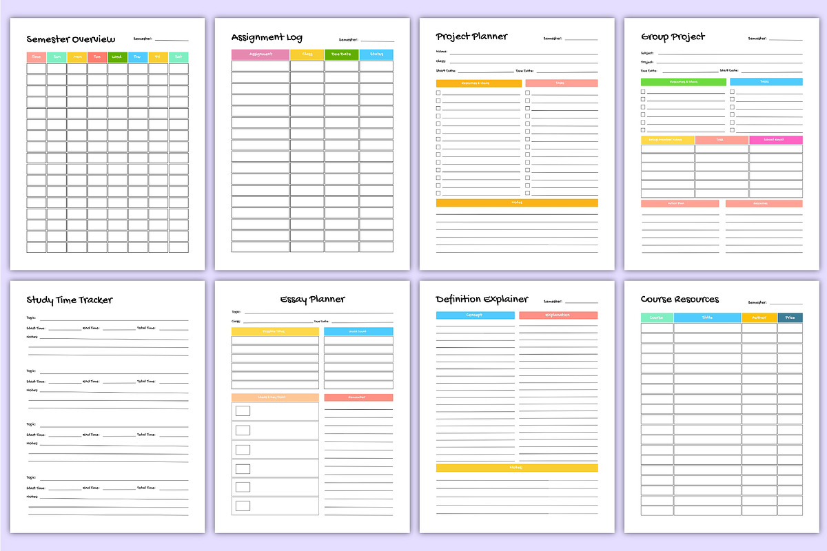 Student Academic Workbook Canva