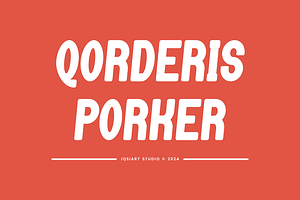 Qorderis Porker - Round Font, a Sans Serif Font by Iqsiart Studio
