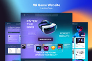 VR Game Website, a Landing Page Template by Glyphminds Studios (Thumbnail 1 of 3)