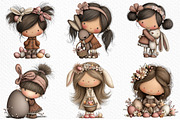 Whimsical Easter Girl Clipart Png, an Illustration by Craft Nest (Thumbnail 5 of 11)