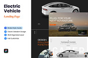 Electric Vehicle Landing Page, a Landing Page Template by SLAB! Design (Thumbnail 1 of 4)