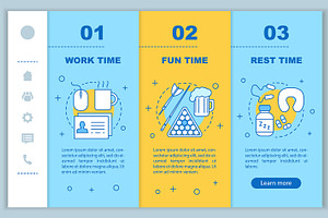 Time management mobile web pages, an App Template by IMG Visuals