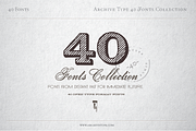 40 Archive Fonts Collection, a Script Font by Archive Type Fonts (Thumbnail 1 of 12)