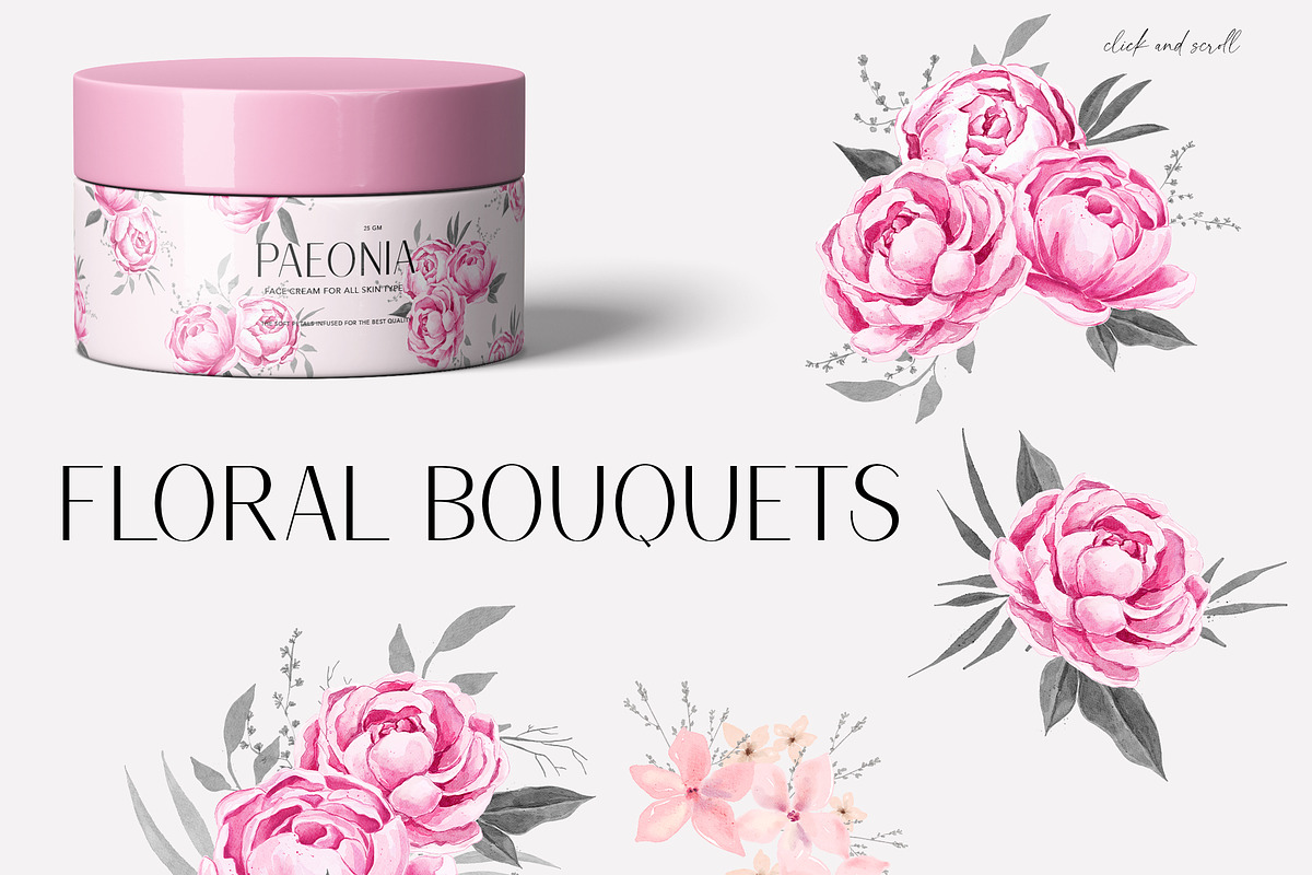 Peony Watercolor Collection, an Illustration by Backyard Rose (Photo 4 of 16)