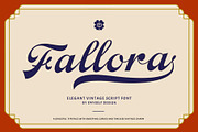 ED Fallora - Vintage Script Font, a Script Font by Emyself Design (Thumbnail 1 of 10)