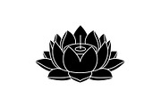 Lotus Flower Silhouette Vector Bundl, an Illustration by Creativeshirt (Thumbnail 28 of 51)