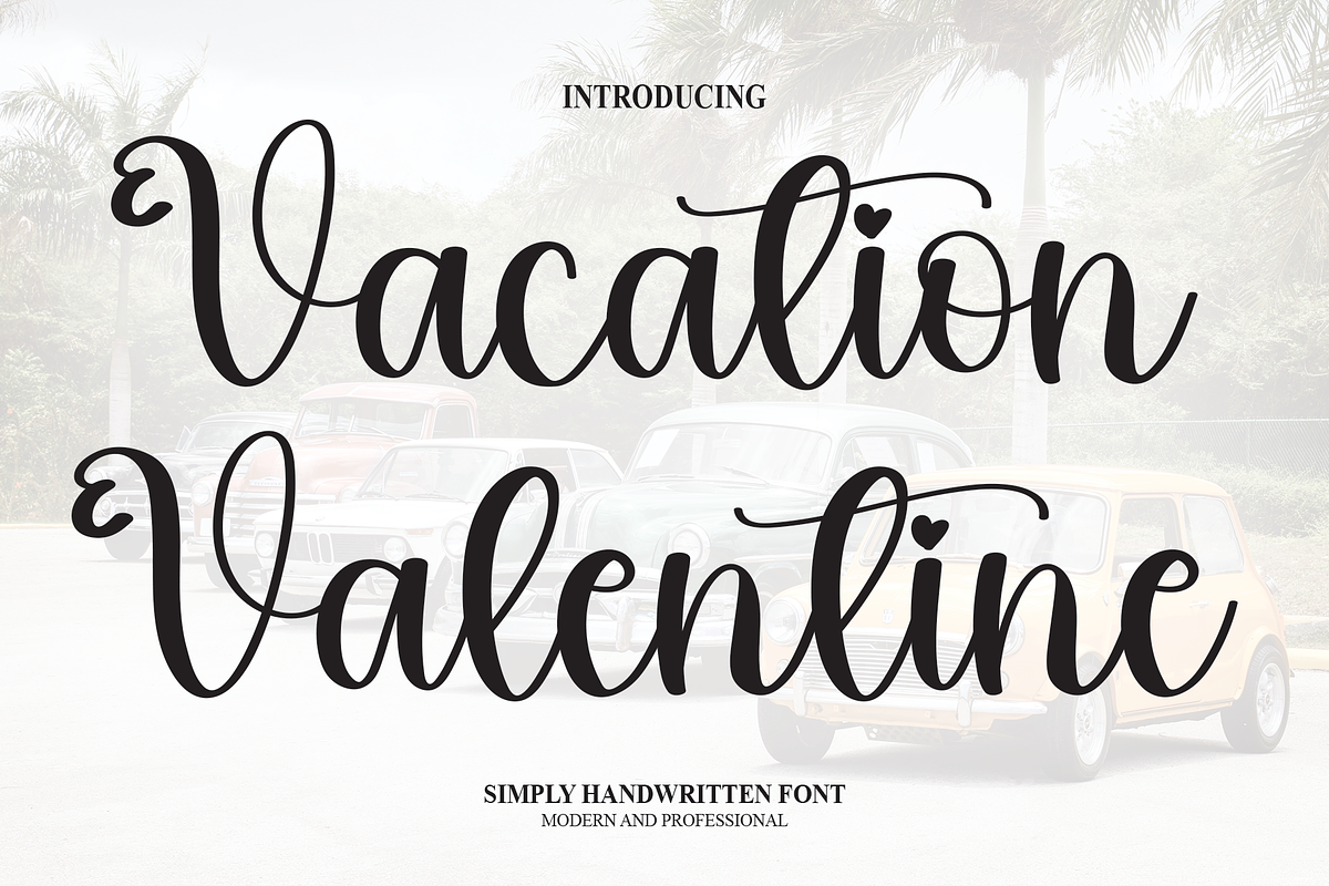 Vacation Valentine | Script Font, a Script Font by Scratchones (Photo 1 of 8)