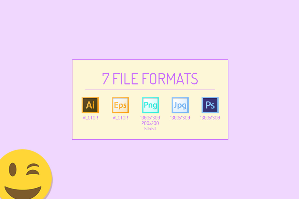 Big 36 Flat Style Vector Emoji set, an Emoji Icon by Pingebat (Photo 3 of 3)