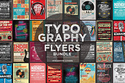 17 Typography Flyers + FB Covers, a Flyer Template by Graphicdome (Thumbnail 1 of 5)
