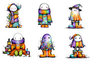Cute Halloween Ghost Clipart, an Illustration by CreationArt (Thumbnail 3 of 5)