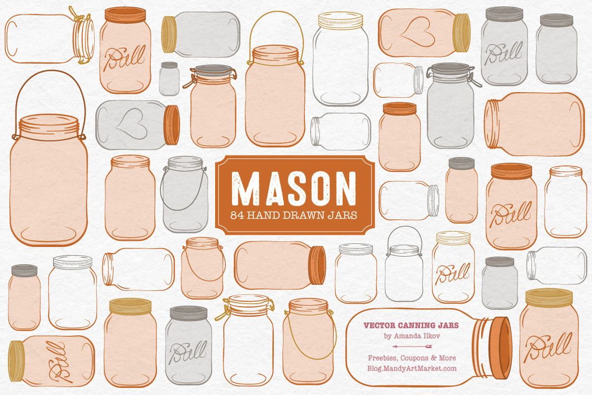 Pumpkin Jar Vectors & Clipart, an Illustration by Amanda Ilkov (Photo 1 of 4)