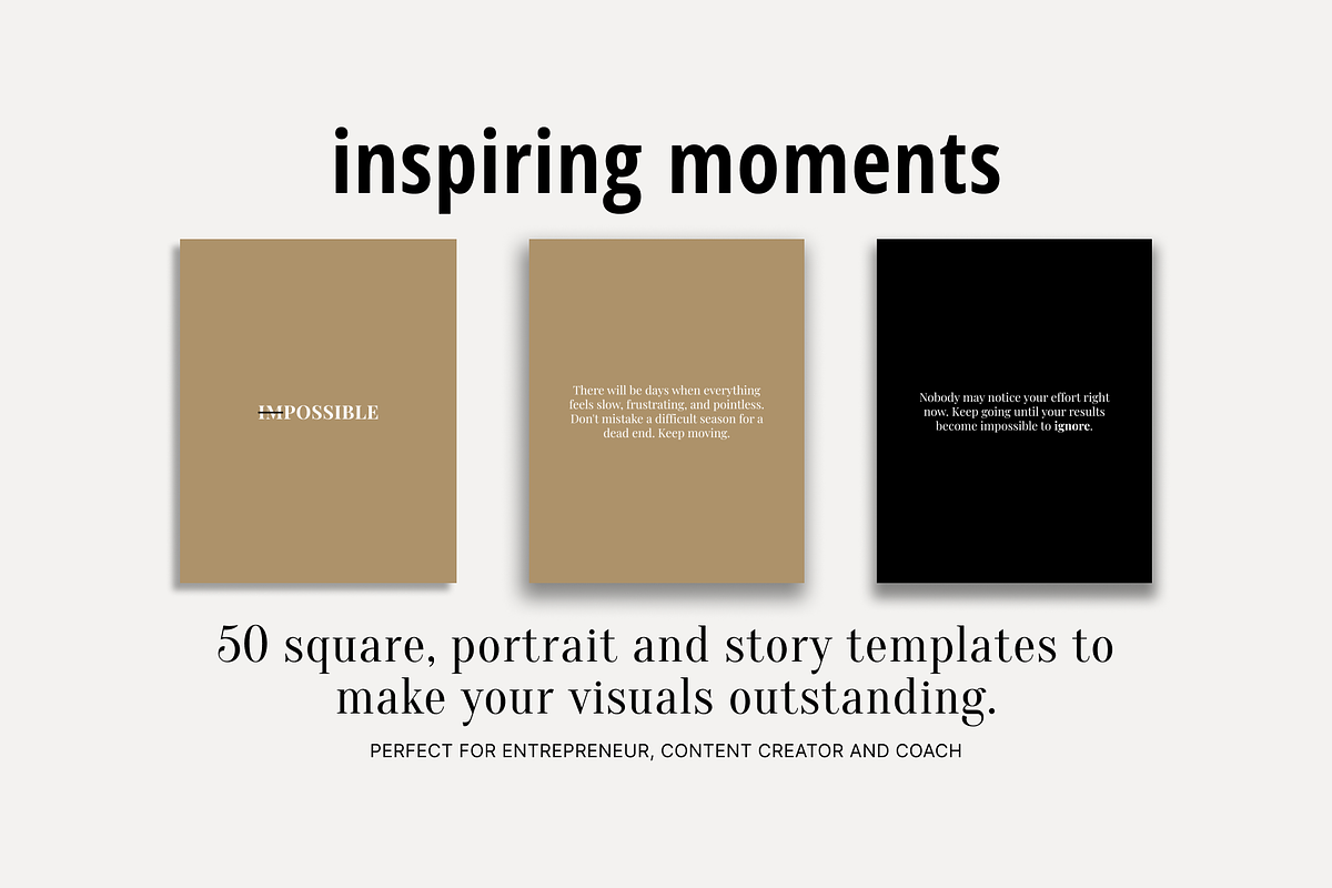MOTIVATIONAL INSTAGRAM PACK, a Social Media Template by RB Boutique (Photo 3 of 8)