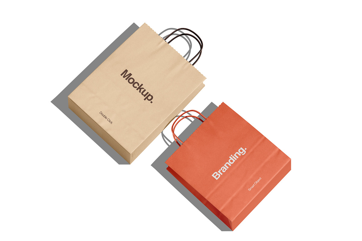 Kraft Paper Shopping Bag Mockup, a Packaging Mockup by Ram Studio LLC (Photo 7 of 16)
