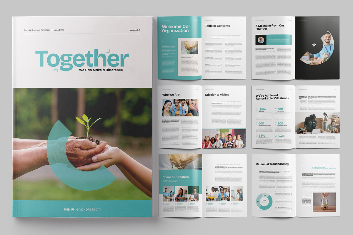 Charity Brochure Template, a Brochure Template by HiveArts (Photo 1 of 9)