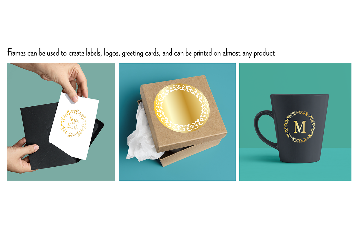 Ornate Gold Circle Frames, a Background Graphic by Melissa Held Designs (Photo 2 of 5)
