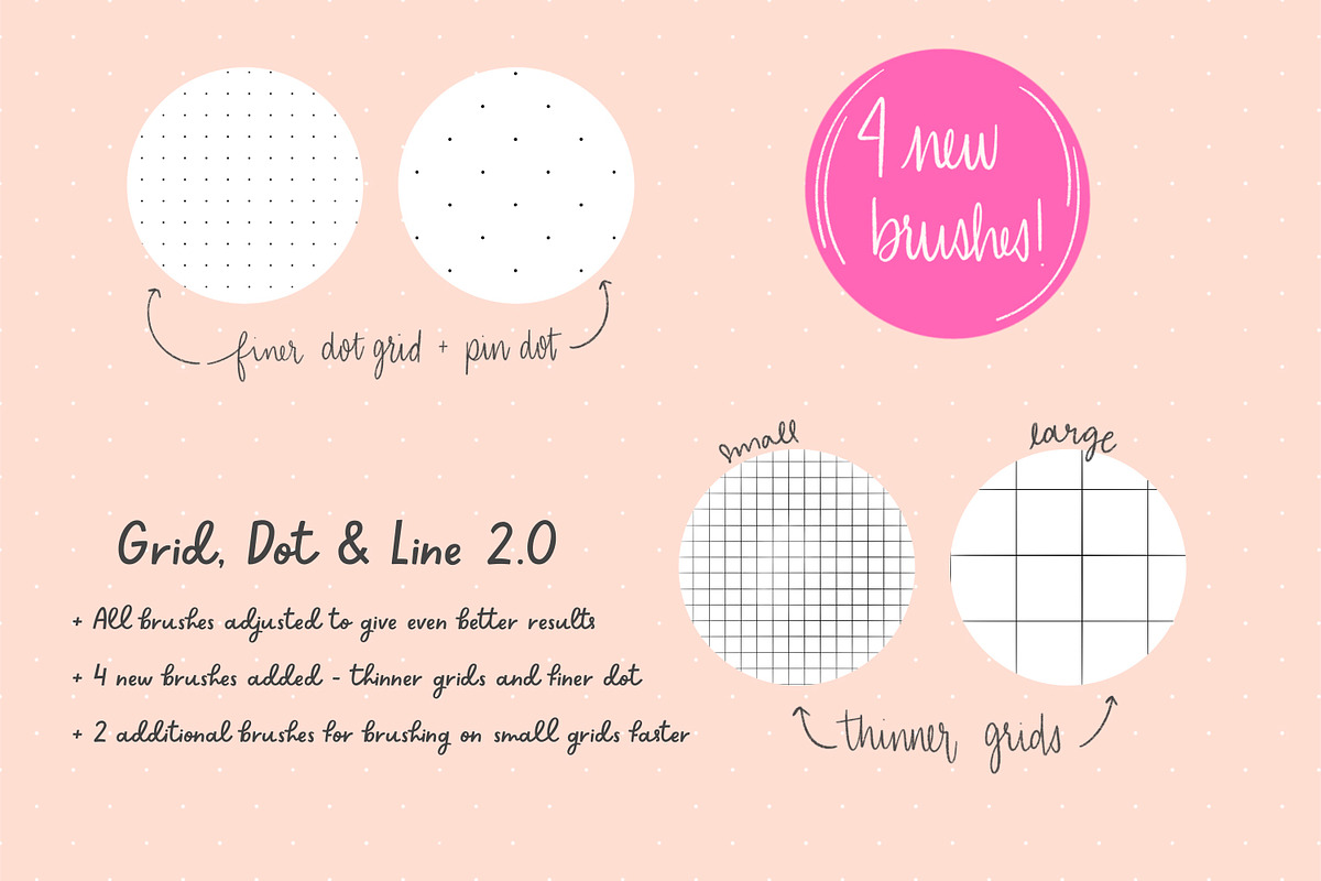 Grid, Dot & Line Procreate Brush Set, a Brush Add-On by Sometimes Crafter Studio (Photo 7 of 9)