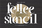 Fellee Stencil Font, a Serif Font by 177Studio