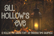 All Hollow's Eve - A Hollow Font, a Handwritten Font by Endless Time Graphics (Thumbnail 1 of 3)