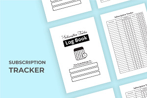 Subscription Log Book KDP Interior