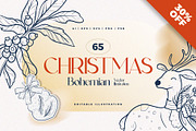 Boho Christmas, a Decorative Illustration by KetteCreate (Thumbnail 1 of 13)