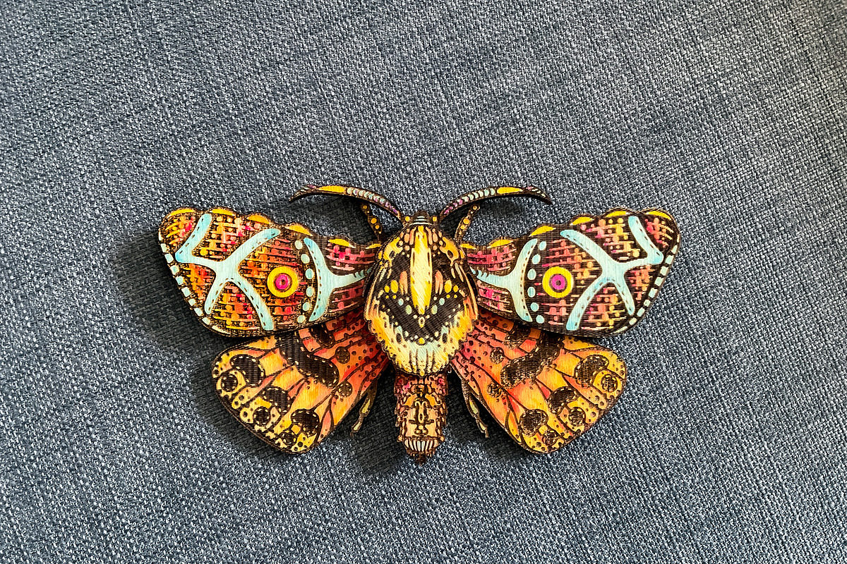 Butterfly Laser Cut Glowforge xTool, an Animal Illustration by Bubert Art (Photo 6 of 9)