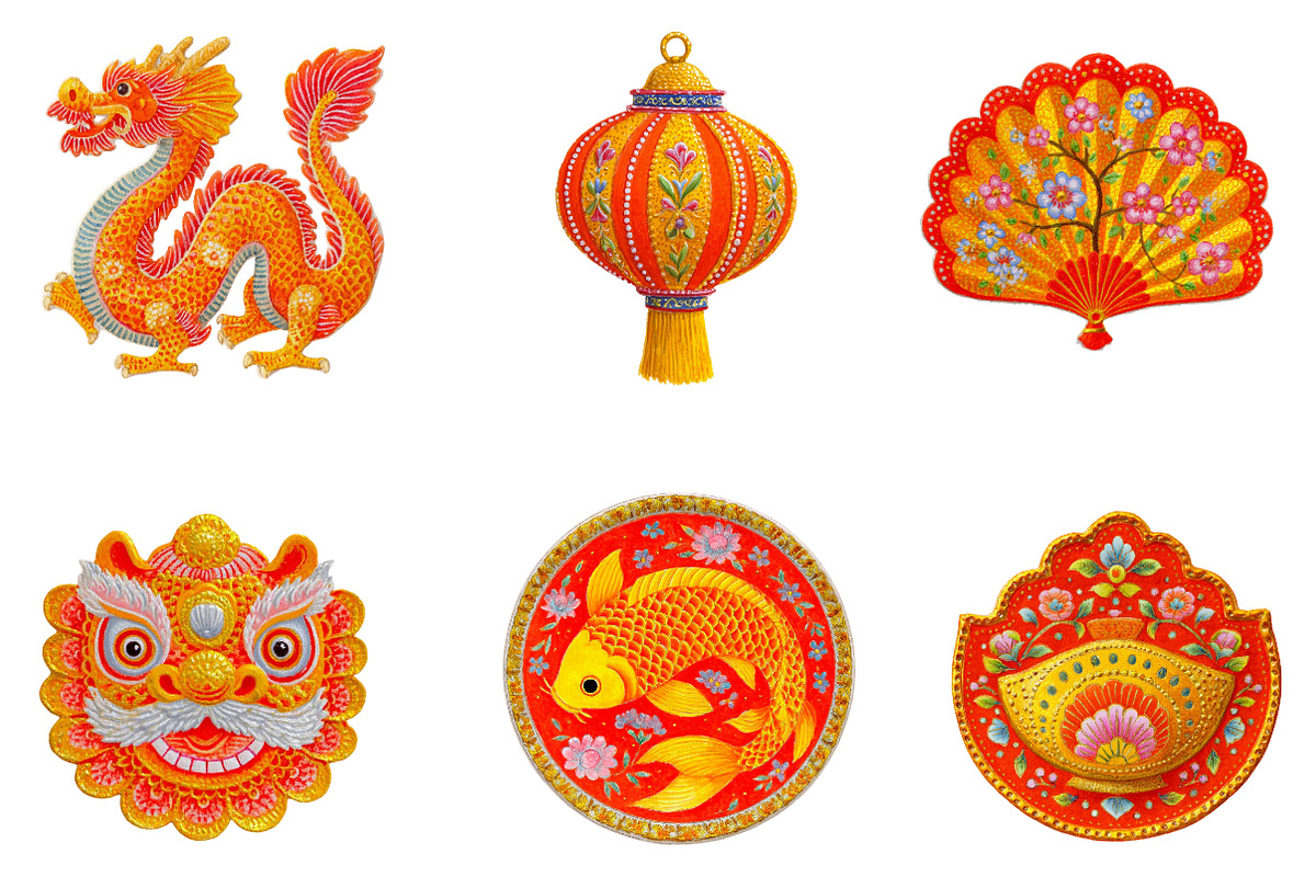 Chinese New Year Clipart, an Illustration by CreationArt (Photo 6 of 6)