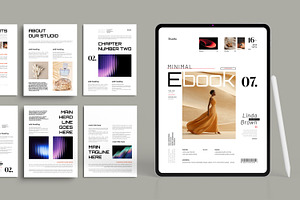Minimal Ebook Layout Template, an UI Kit Template by ContestDesign