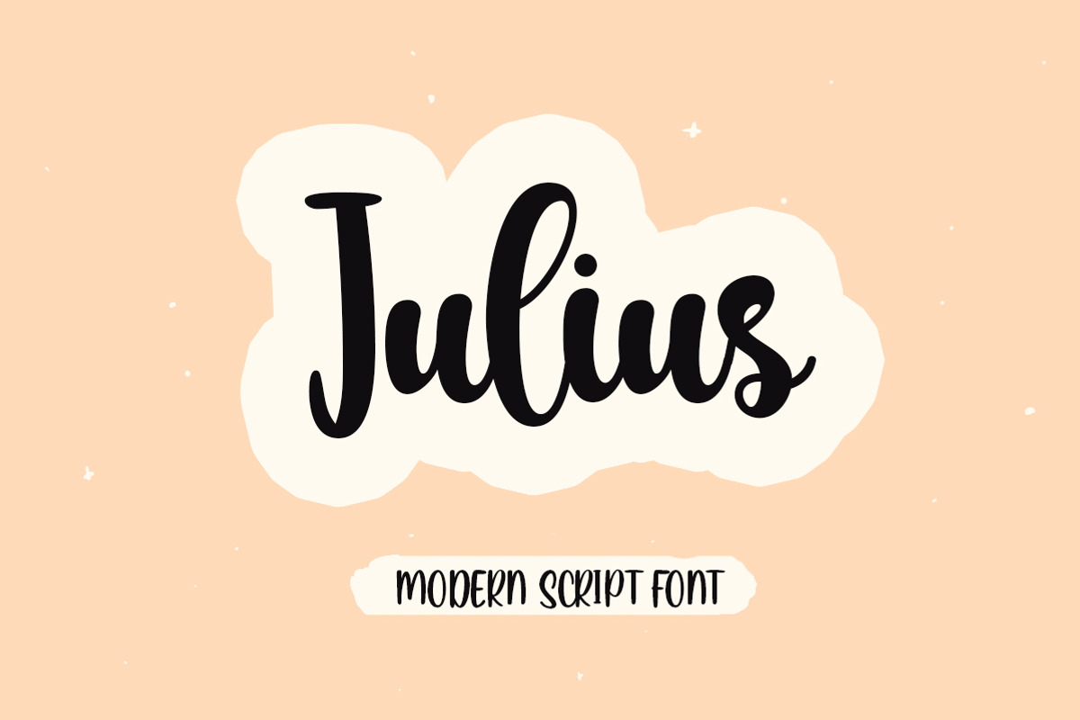 Julius - Modern Script Font, a Script Font by Fontcastle (Photo 1 of 5)