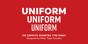 Uniform, a Sans Serif Font by Miller Type Foundry (Thumbnail 1 of 8)