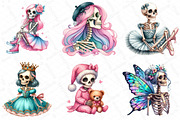 Cute Skeleton Girl PNG Clipart, an Illustration by DreamPrint404 (Thumbnail 2 of 4)