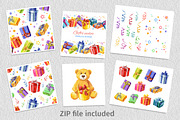 Watercolor gifts collection., a Texture Illustration by LeiaSW (Thumbnail 6 of 6)