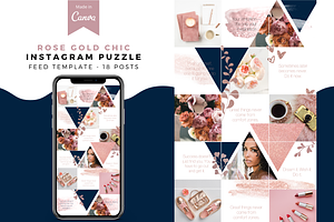 Rose Gold Chic Canva Template Set