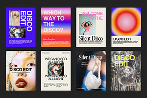 Disco Edit Canva Poster Templates, a Marketing Template by JZ Creative Space