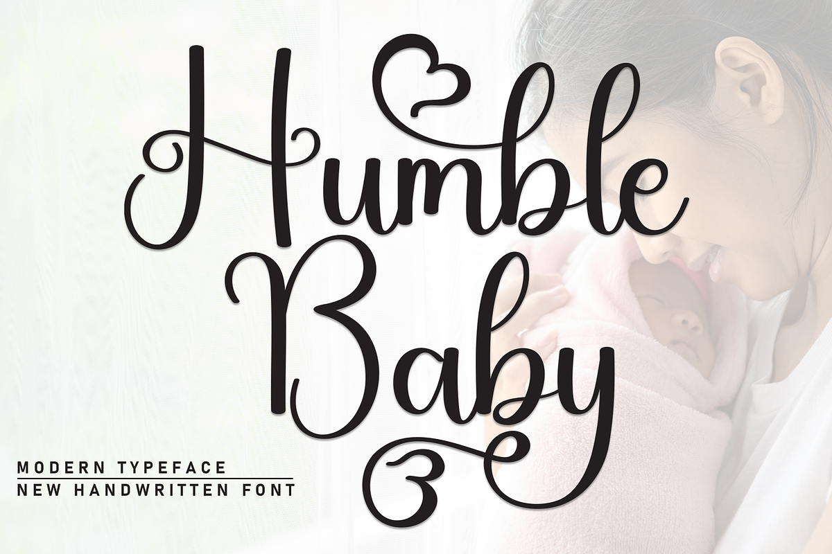 Humble Baby | Script Font, a Handwritten Font by Scratchones (Photo 1 of 9)