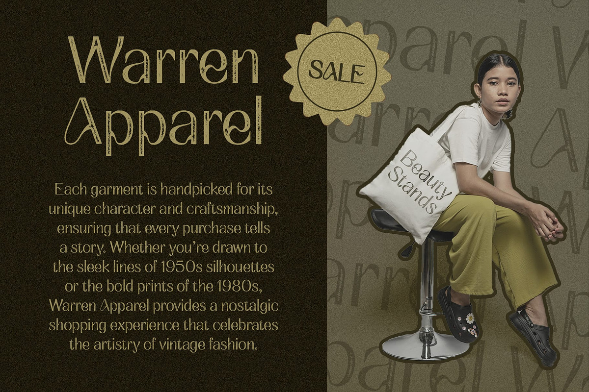 Quency Vintage, a Sans Serif Font by Craft Supply Co. (Photo 8 of 8)